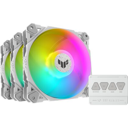 Asus TUF Gaming TF120 ARGB-Gehäuselüfter White Edition 3IN1